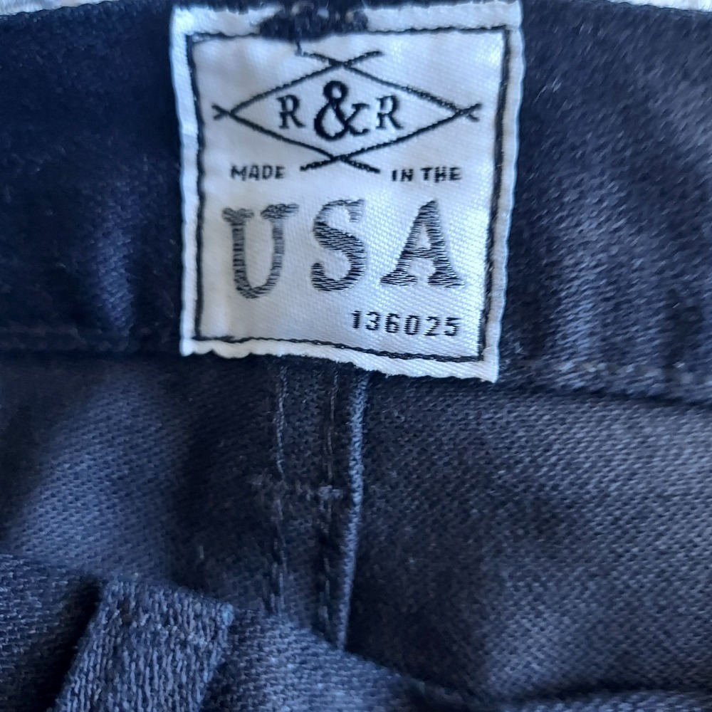 NOS Deadstock Ruell & Ray Men Black Jeans 32 X 34" Denim Button Fly Handmade USA - Picture 9 of 15